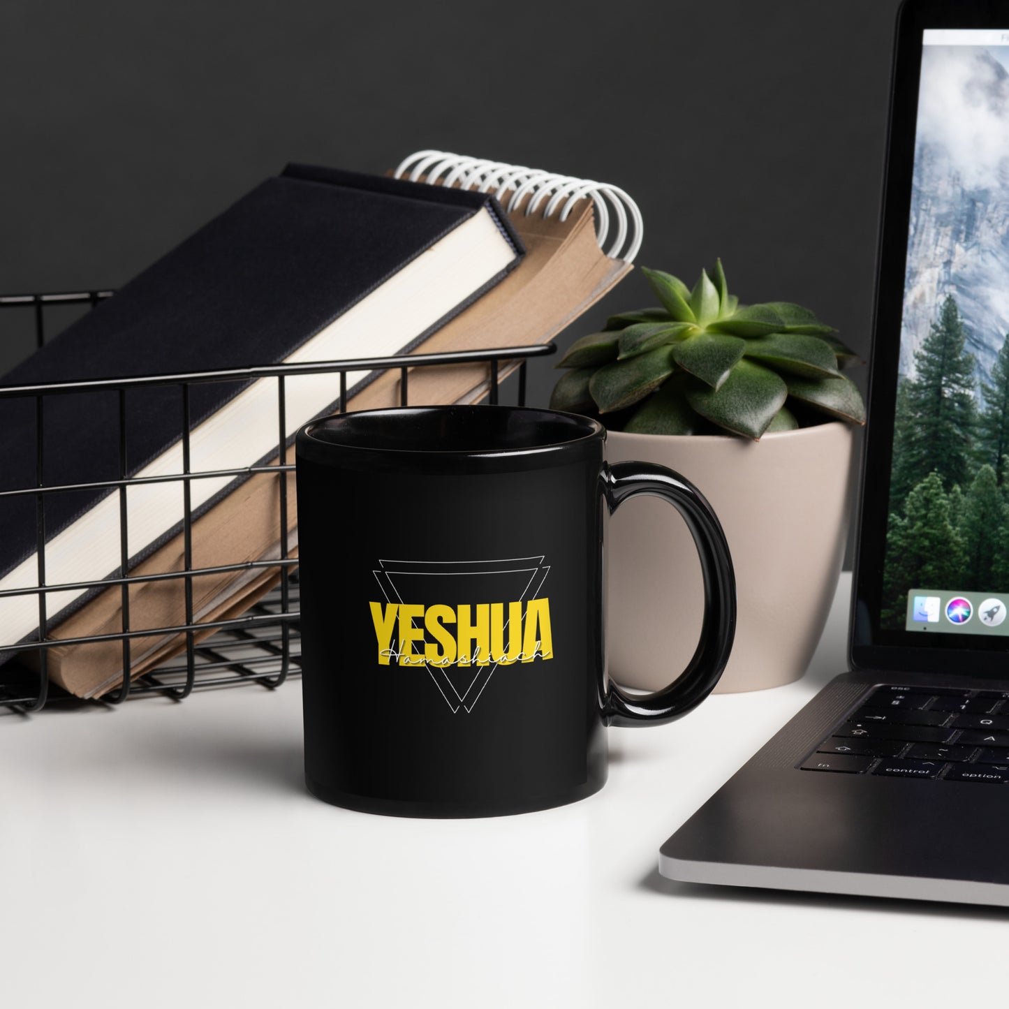 Yeshua-Black Glossy Mug