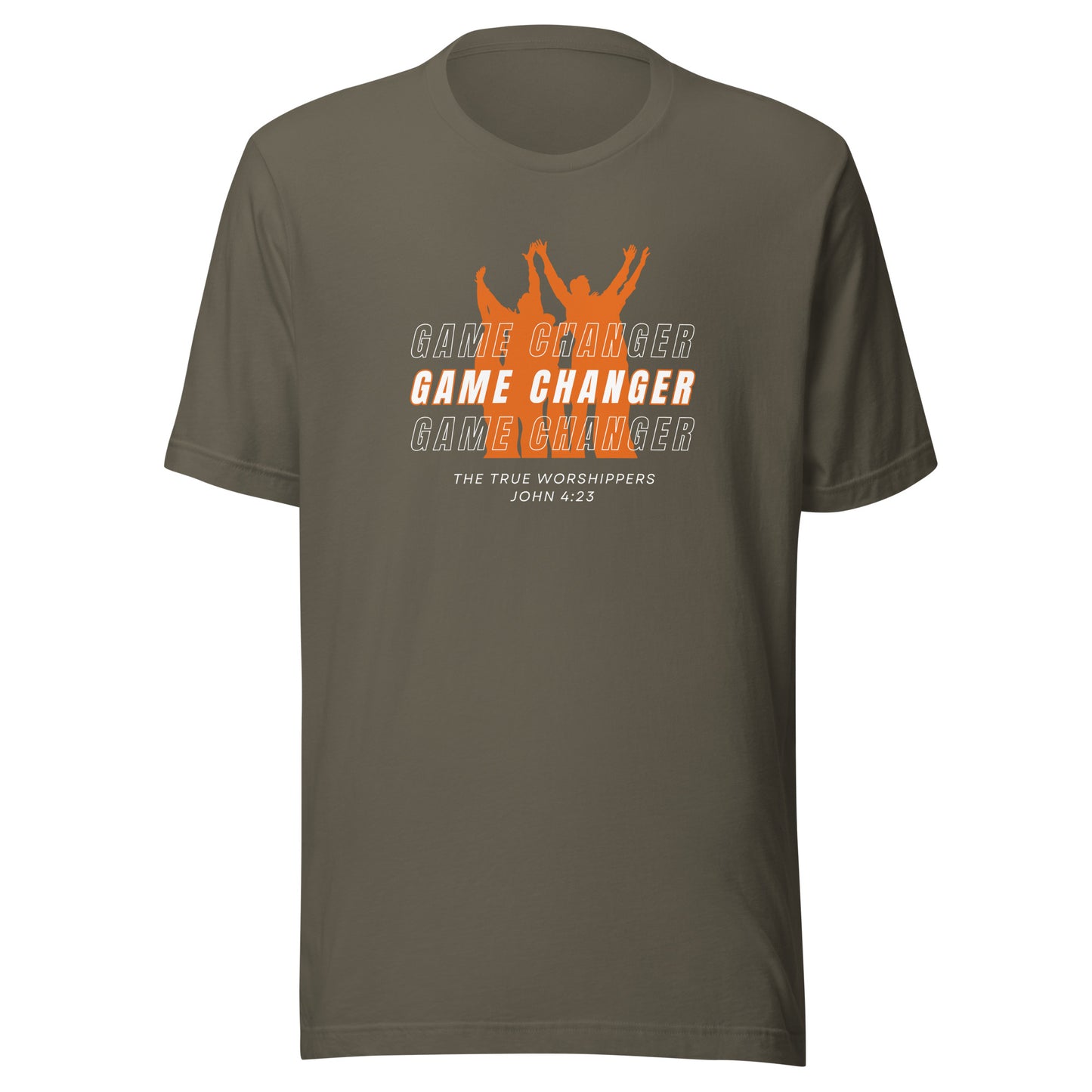Game Changer (John 4:23) Orange Print Unisex T-shirt