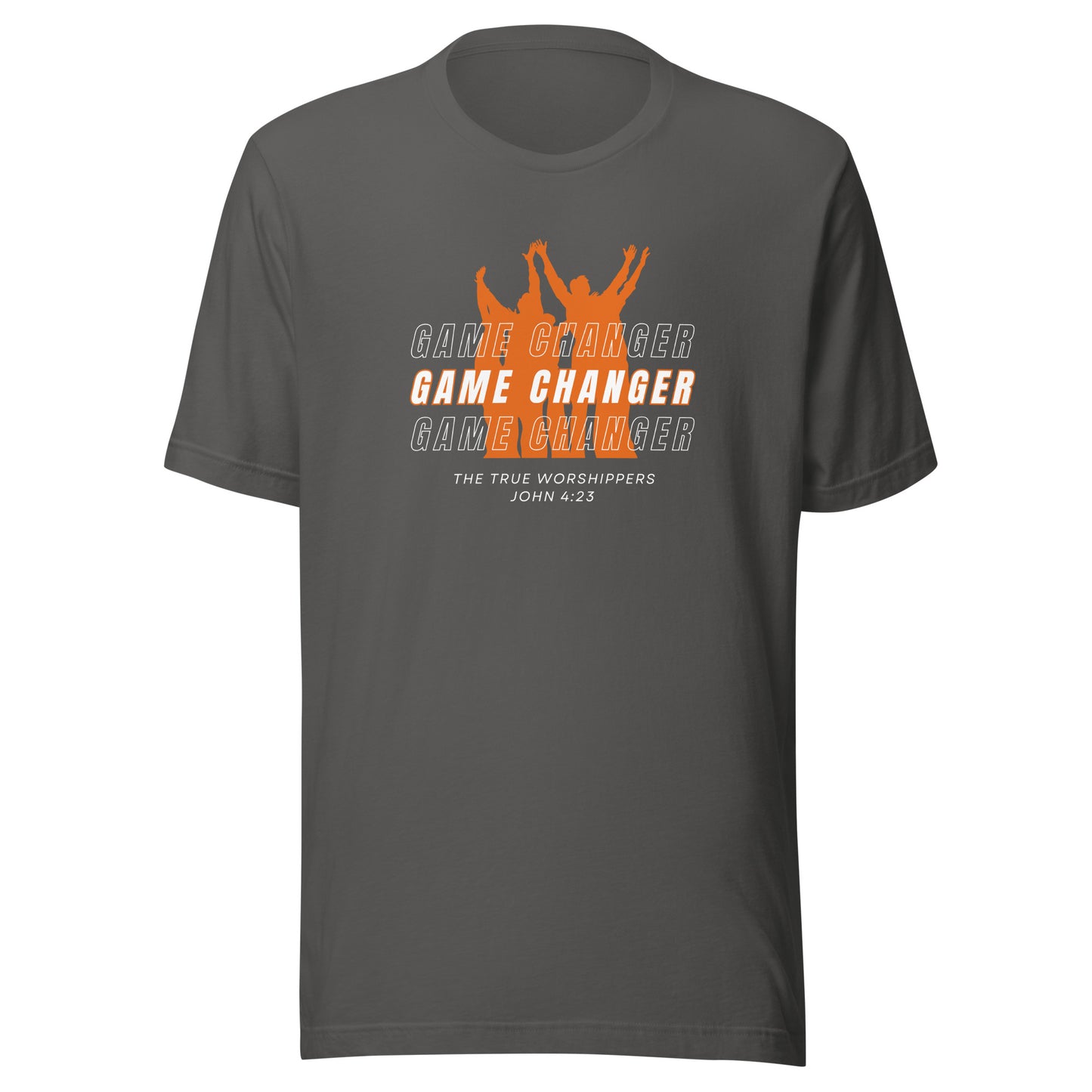 Game Changer (John 4:23) Orange Print Unisex T-shirt