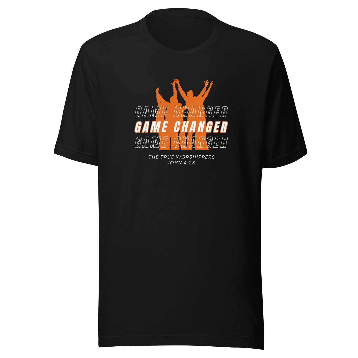 Game Changer (John 4:23) Orange Print Unisex T-shirt