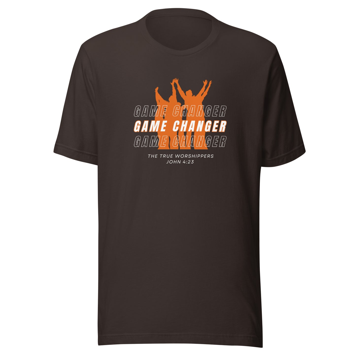Game Changer (John 4:23) Orange Print Unisex T-shirt