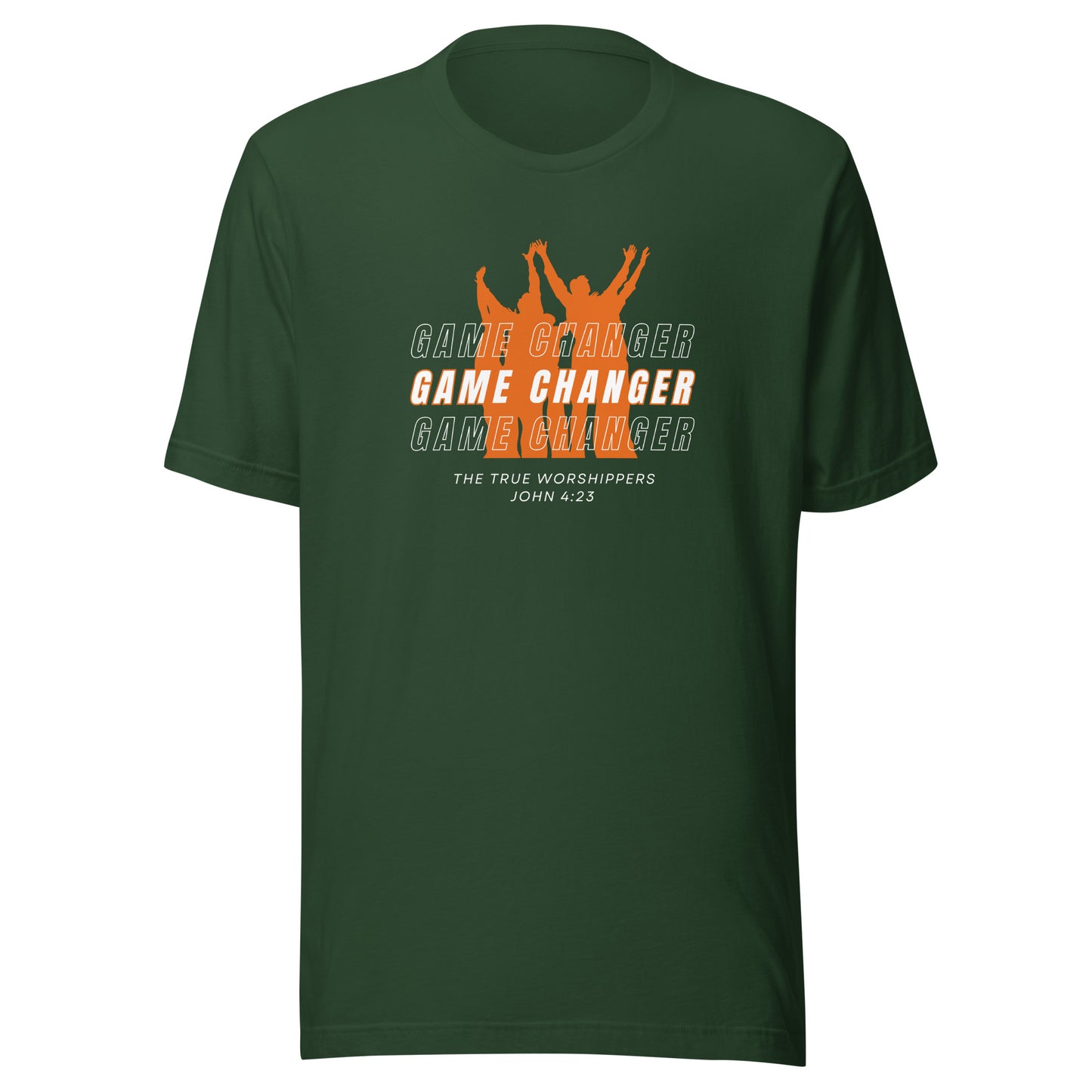 Game Changer (John 4:23) Orange Print Unisex T-shirt