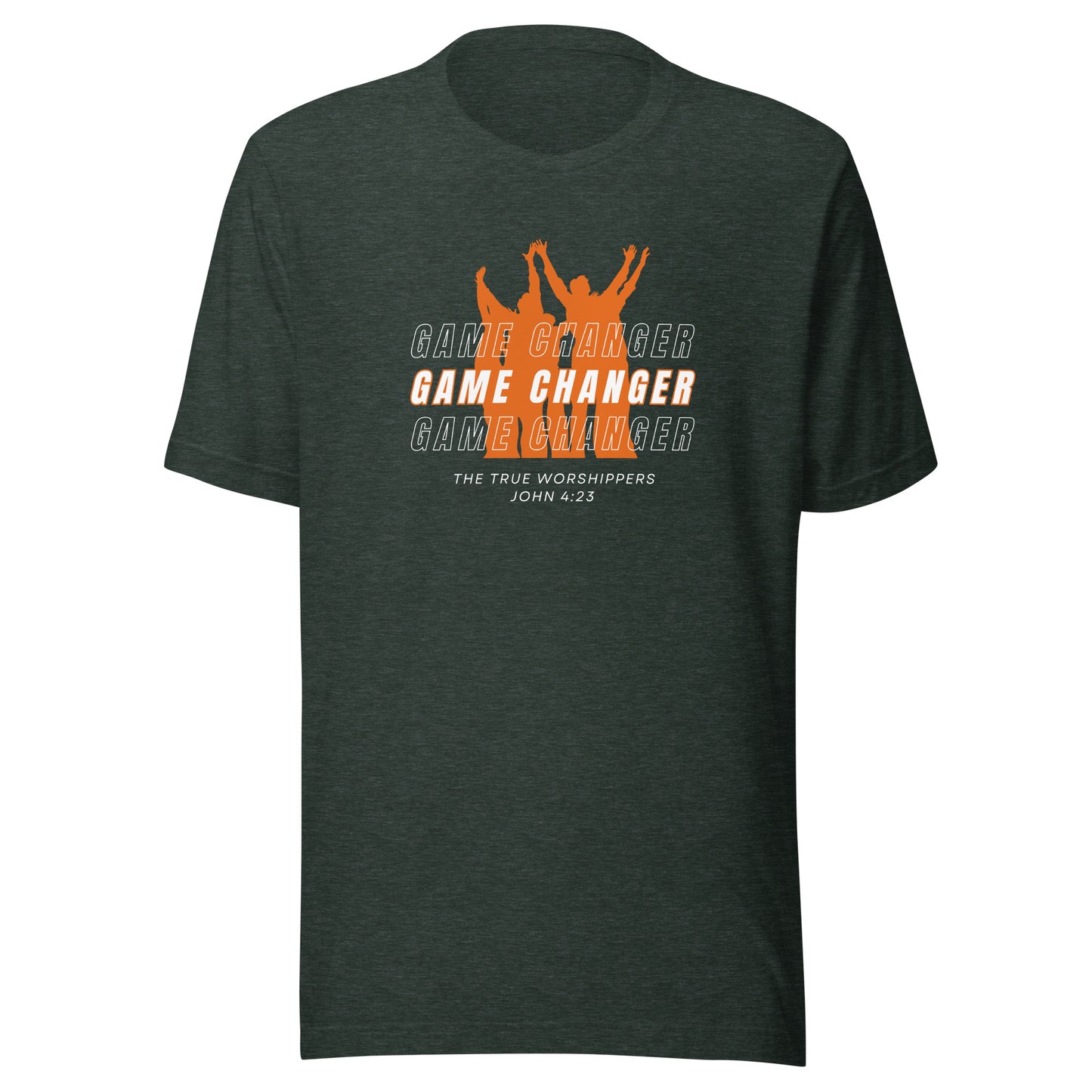 Game Changer (John 4:23) Orange Print Unisex T-shirt