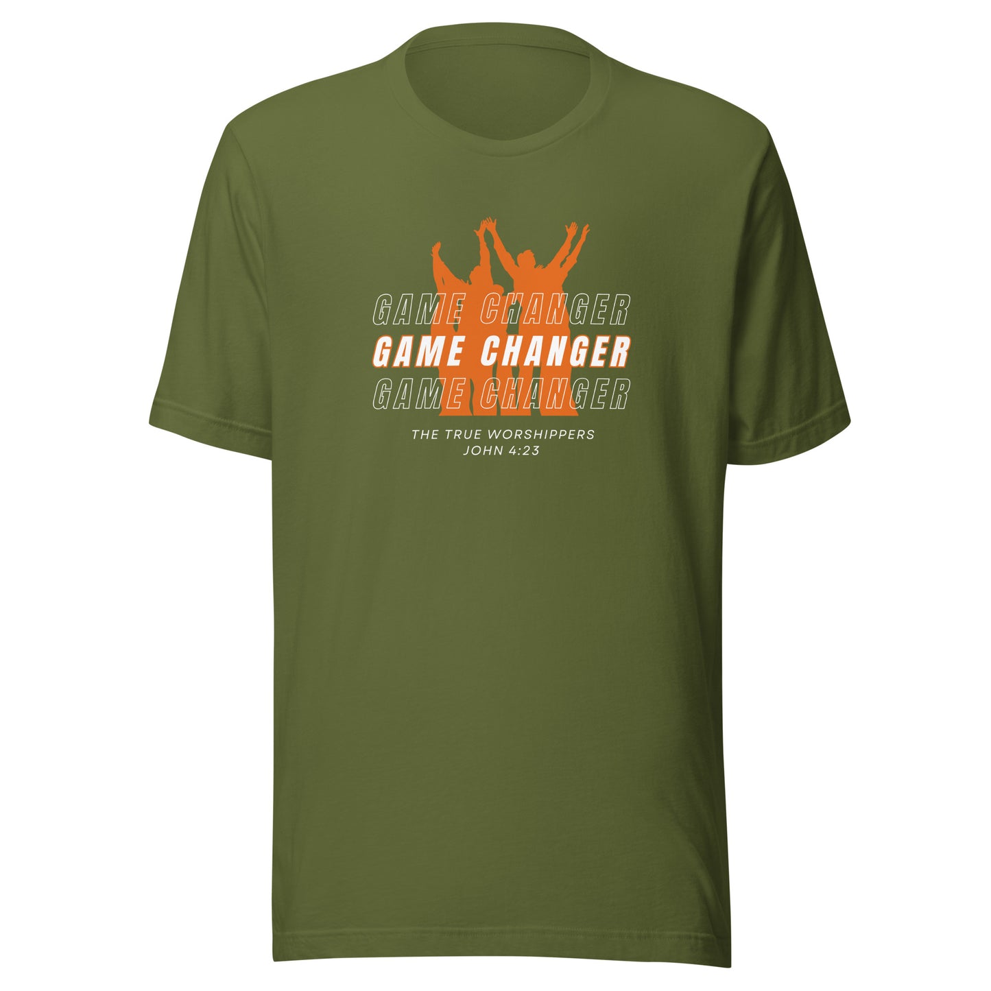 Game Changer (John 4:23) Orange Print Unisex T-shirt
