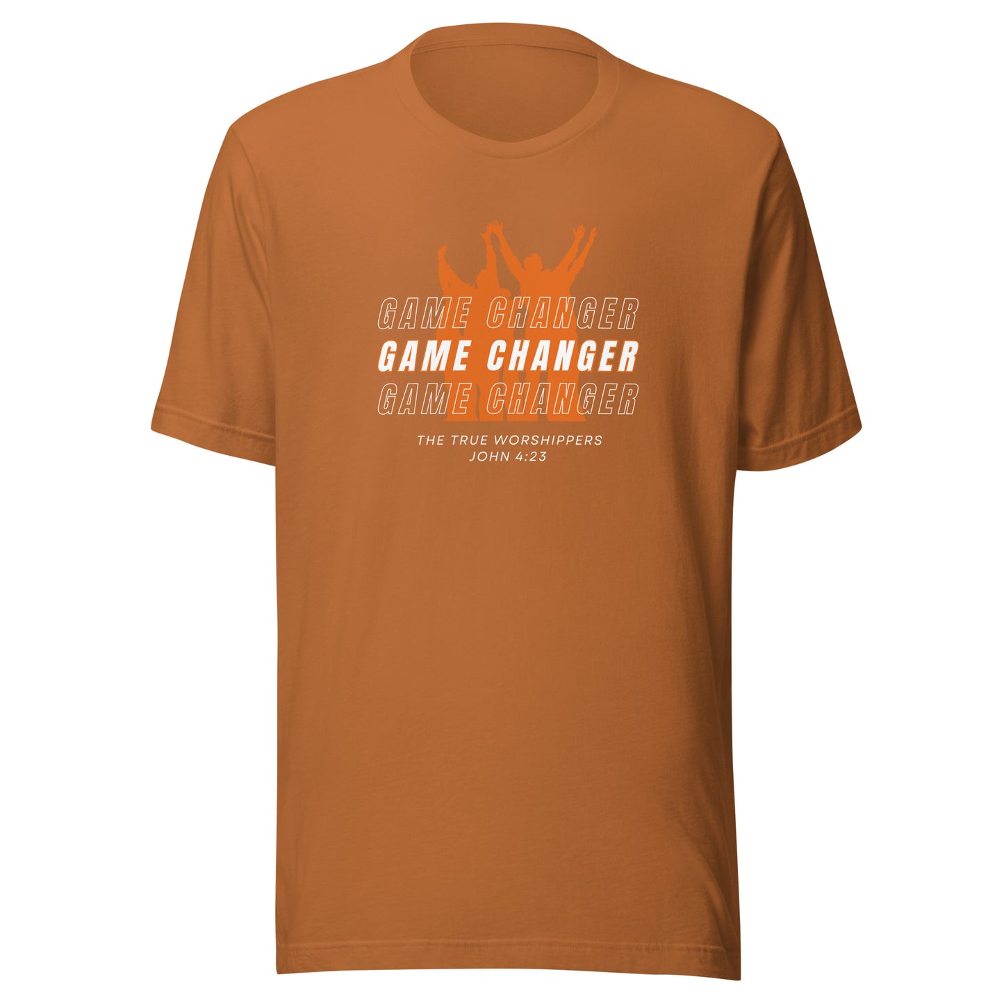 Game Changer (John 4:23) Orange Print Unisex T-shirt