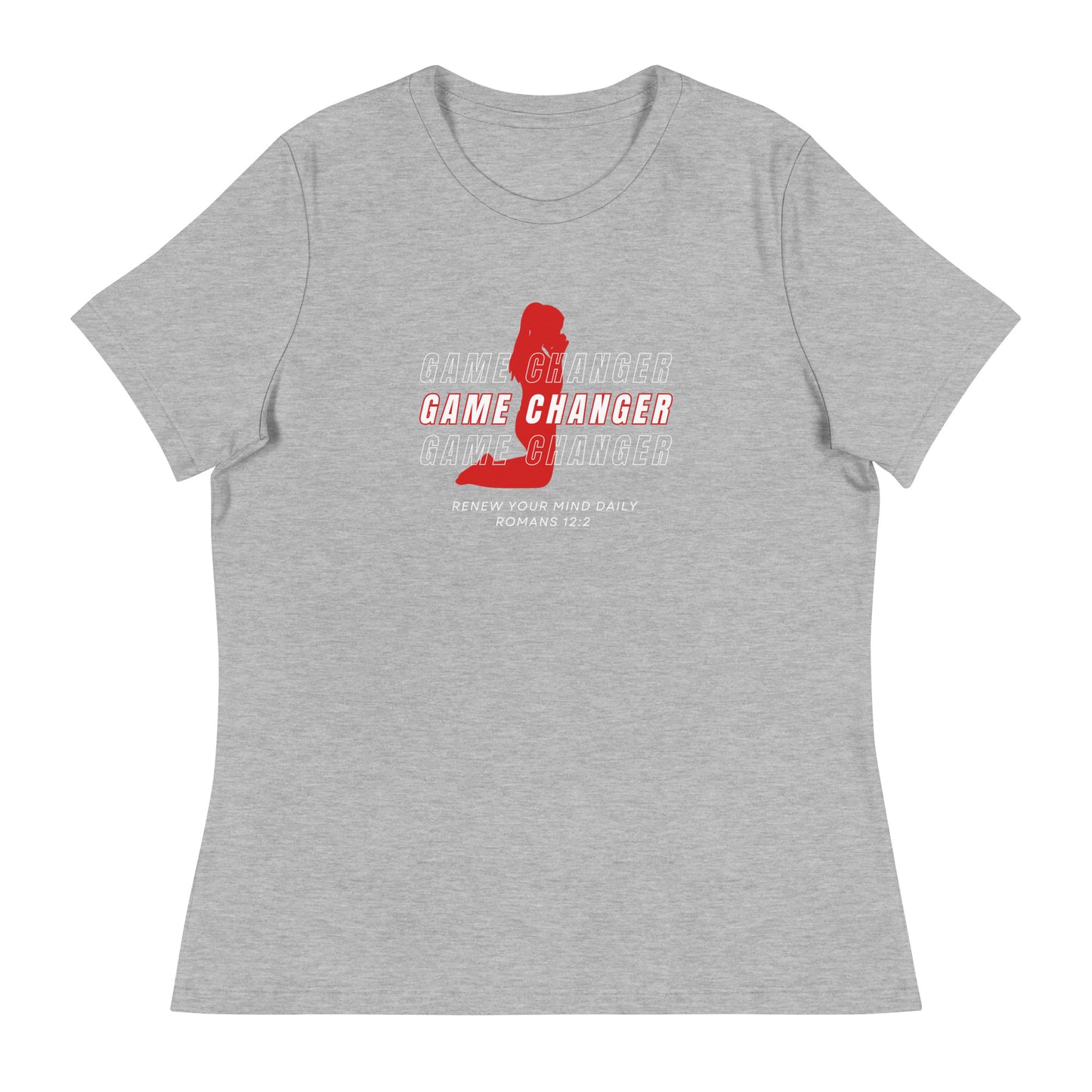 Women's Game Changer Red Print - Relaxed T-Shirt