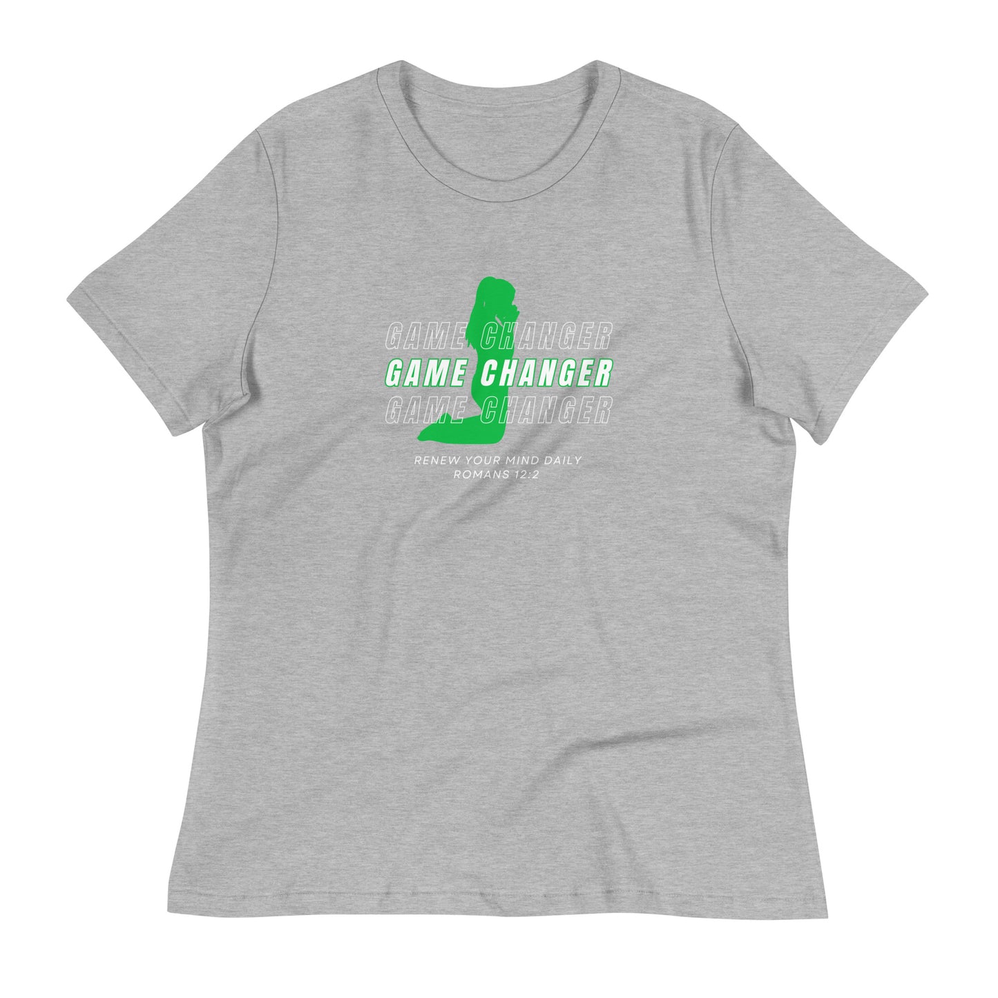 Women's Game Changer Green Print - Relaxed T-Shirt