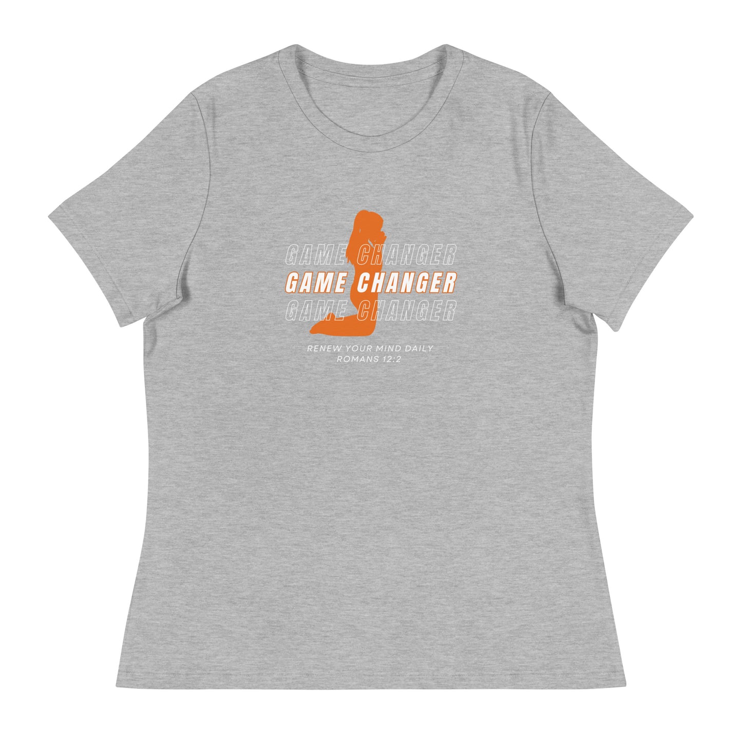 Women's Game Changer Orange Print - Relaxed T-Shirt