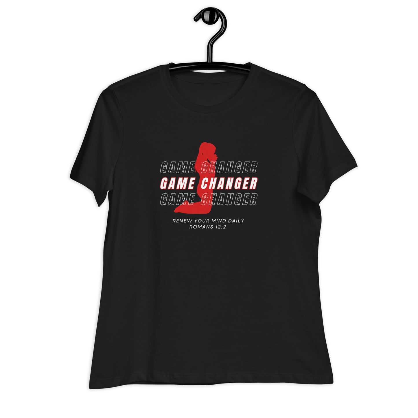 Women's Game Changer Red Print - Relaxed T-Shirt