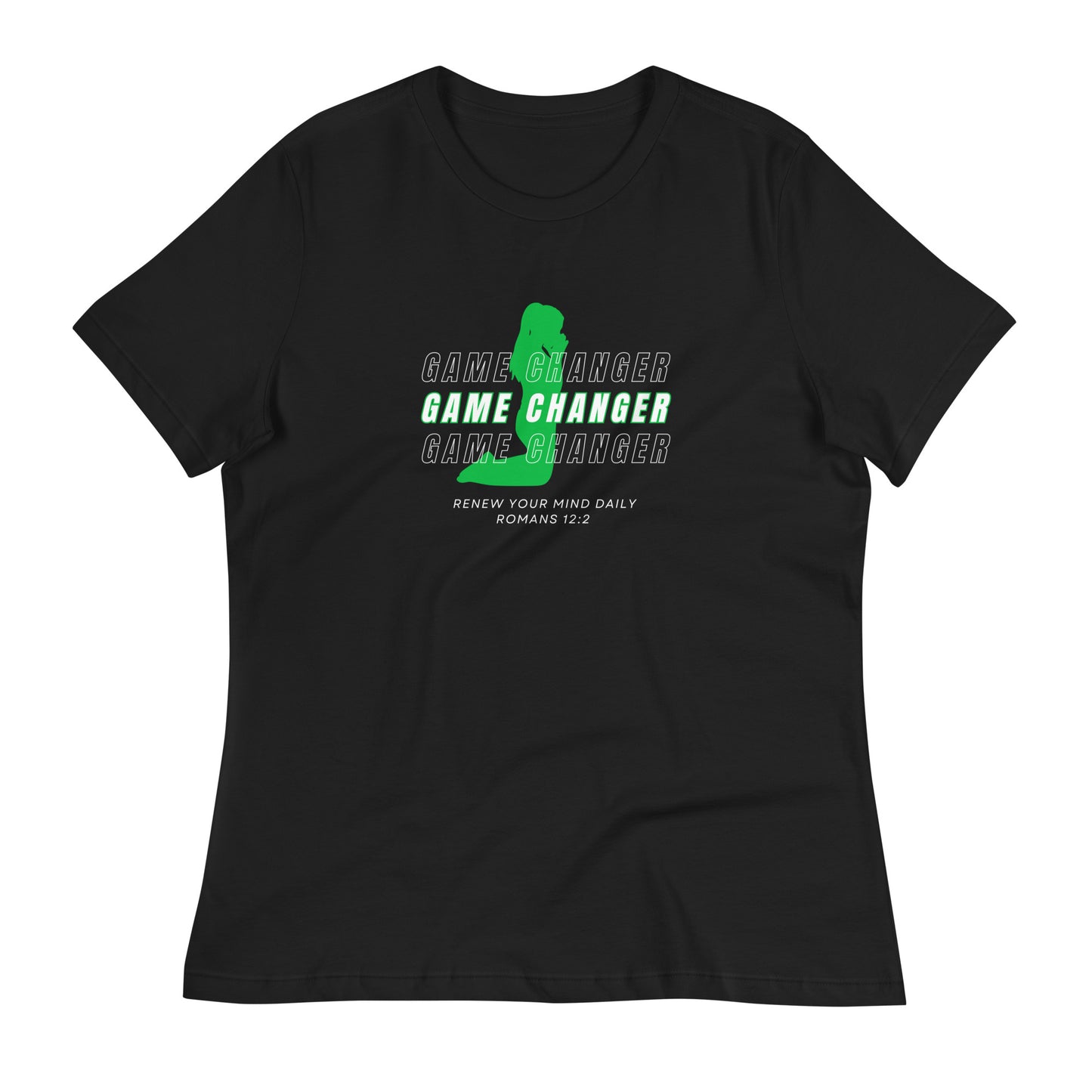 Women's Game Changer Green Print - Relaxed T-Shirt