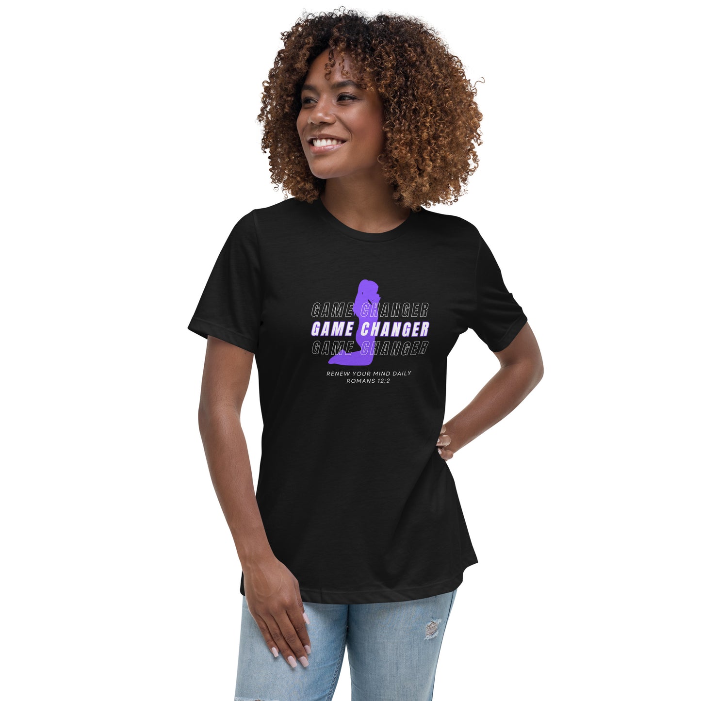 Women's Game Changer Purple Print - Relaxed