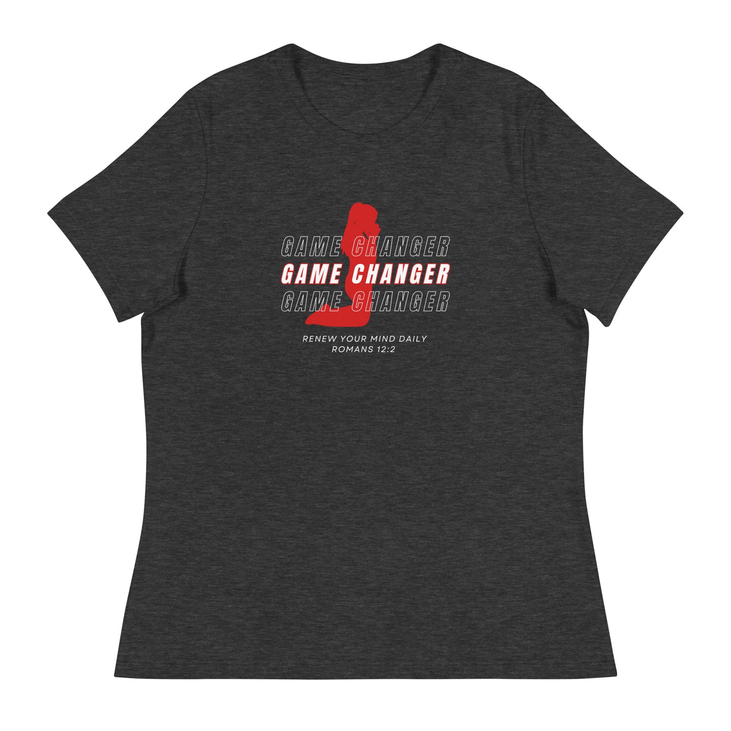 Women's Game Changer Red Print - Relaxed T-Shirt