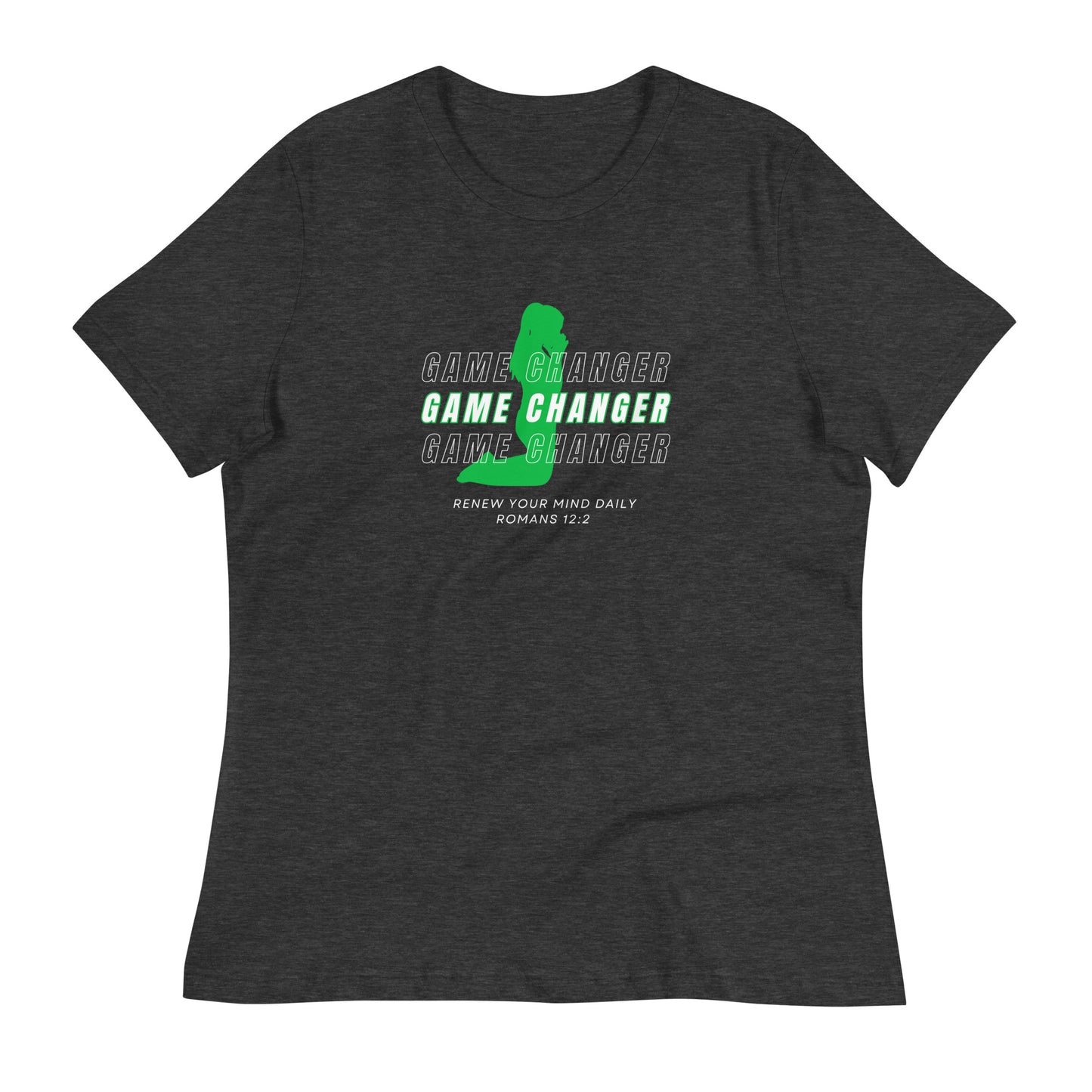 Women's Game Changer Green Print - Relaxed T-Shirt