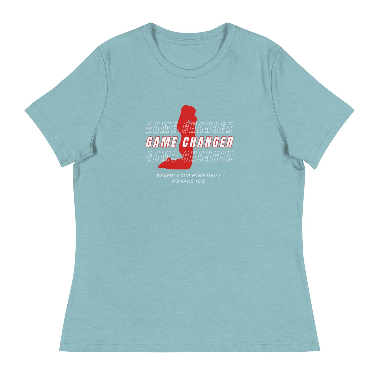 Women's Game Changer Red Print - Relaxed T-Shirt