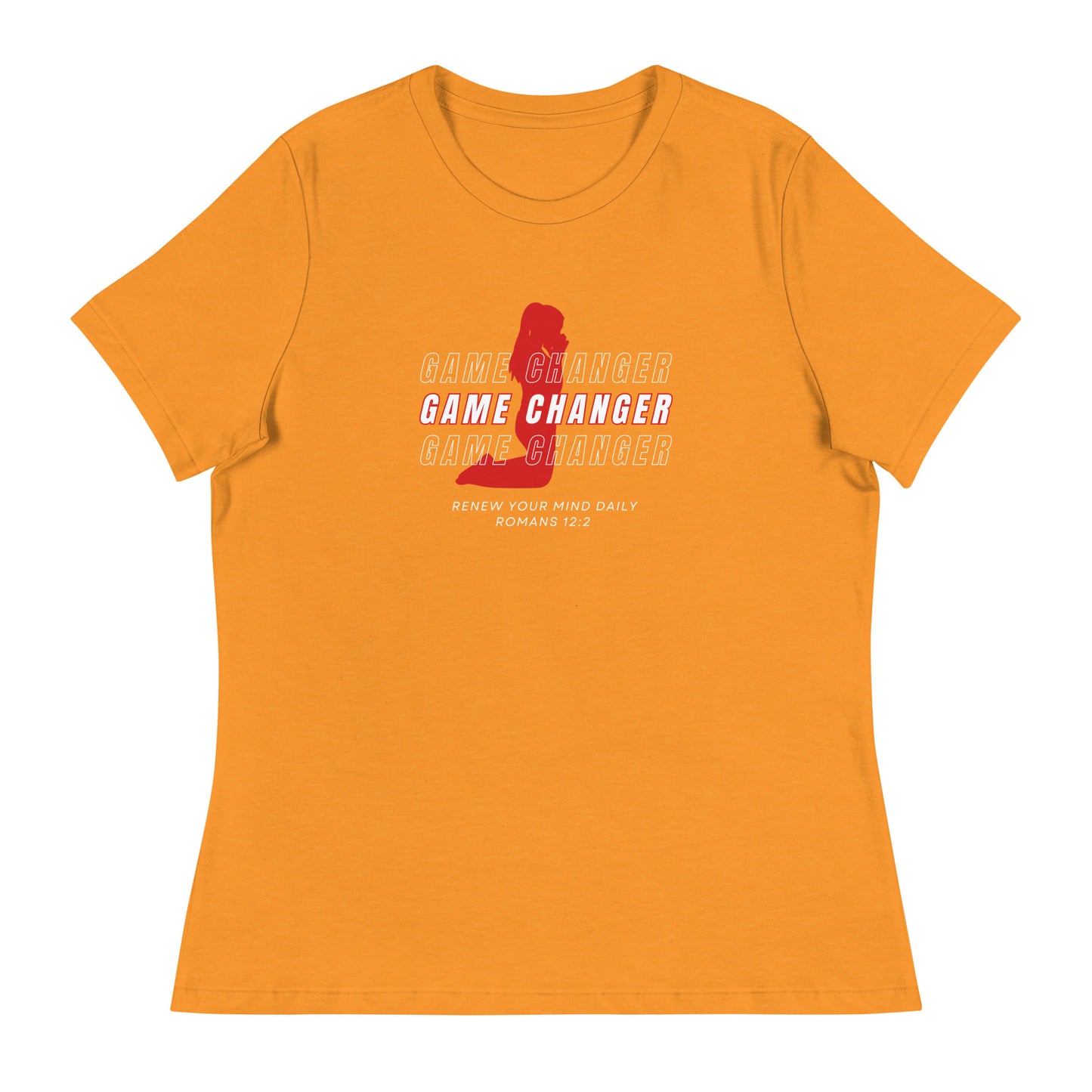 Women's Game Changer Red Print - Relaxed T-Shirt