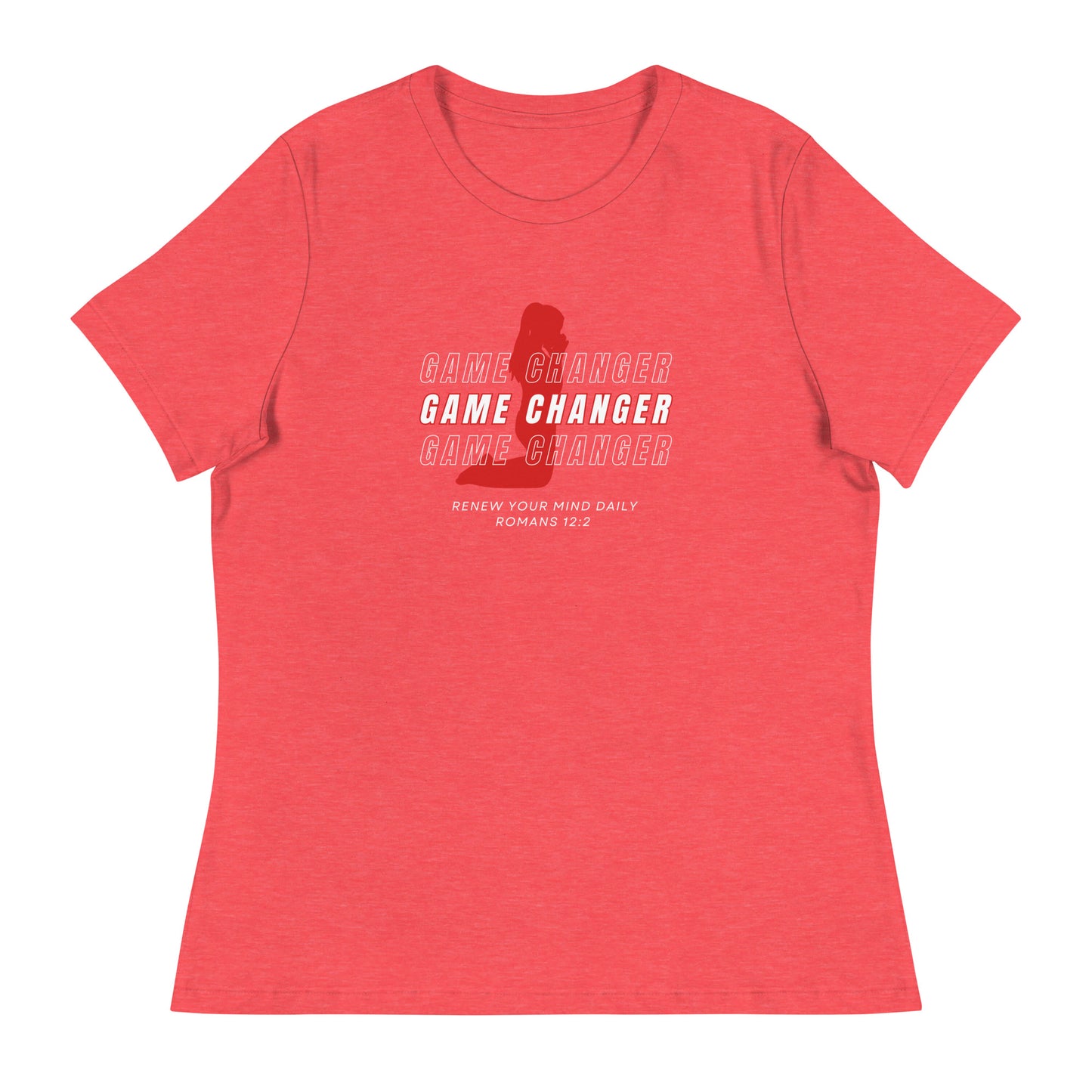 Women's Game Changer Red Print - Relaxed T-Shirt