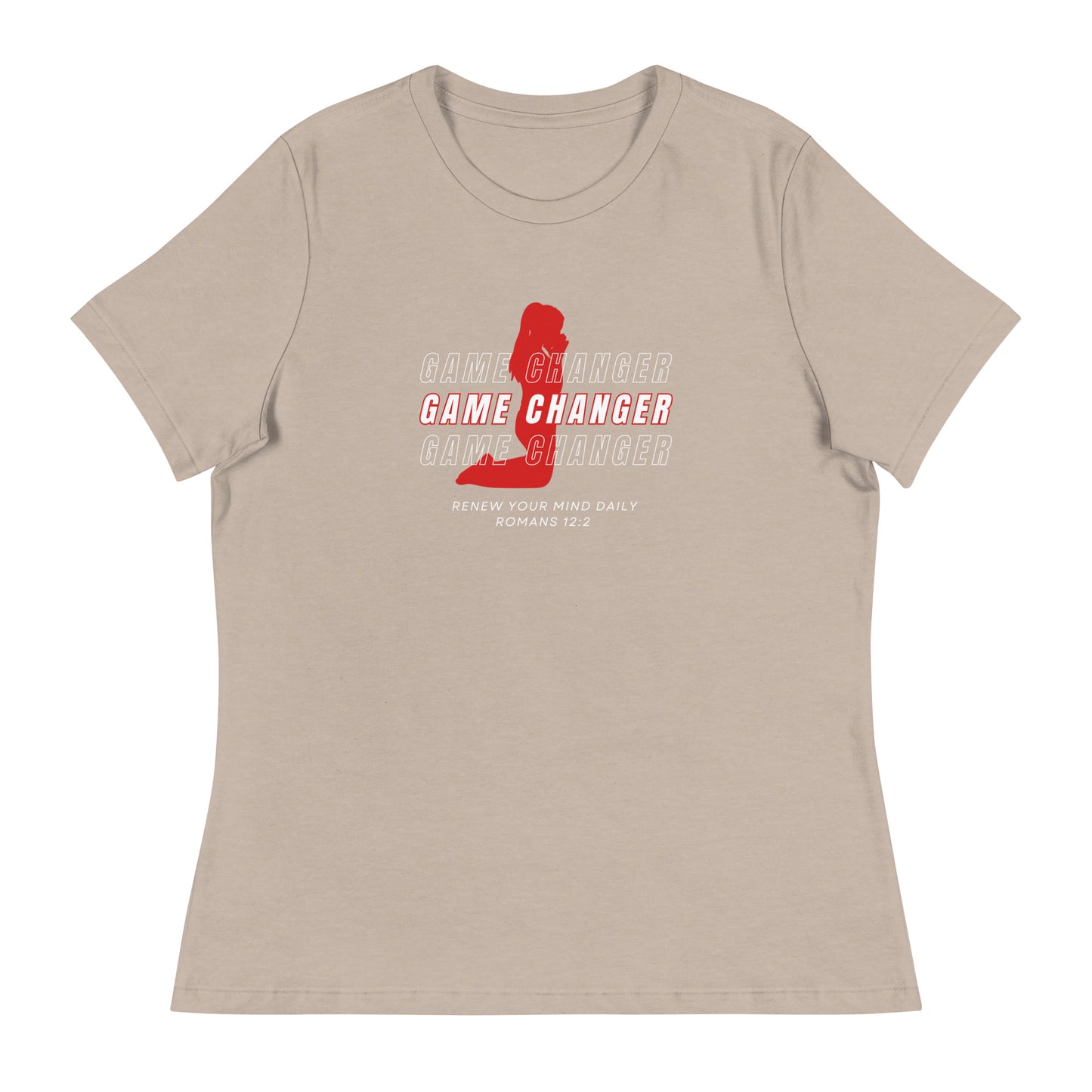 Women's Game Changer Red Print - Relaxed T-Shirt