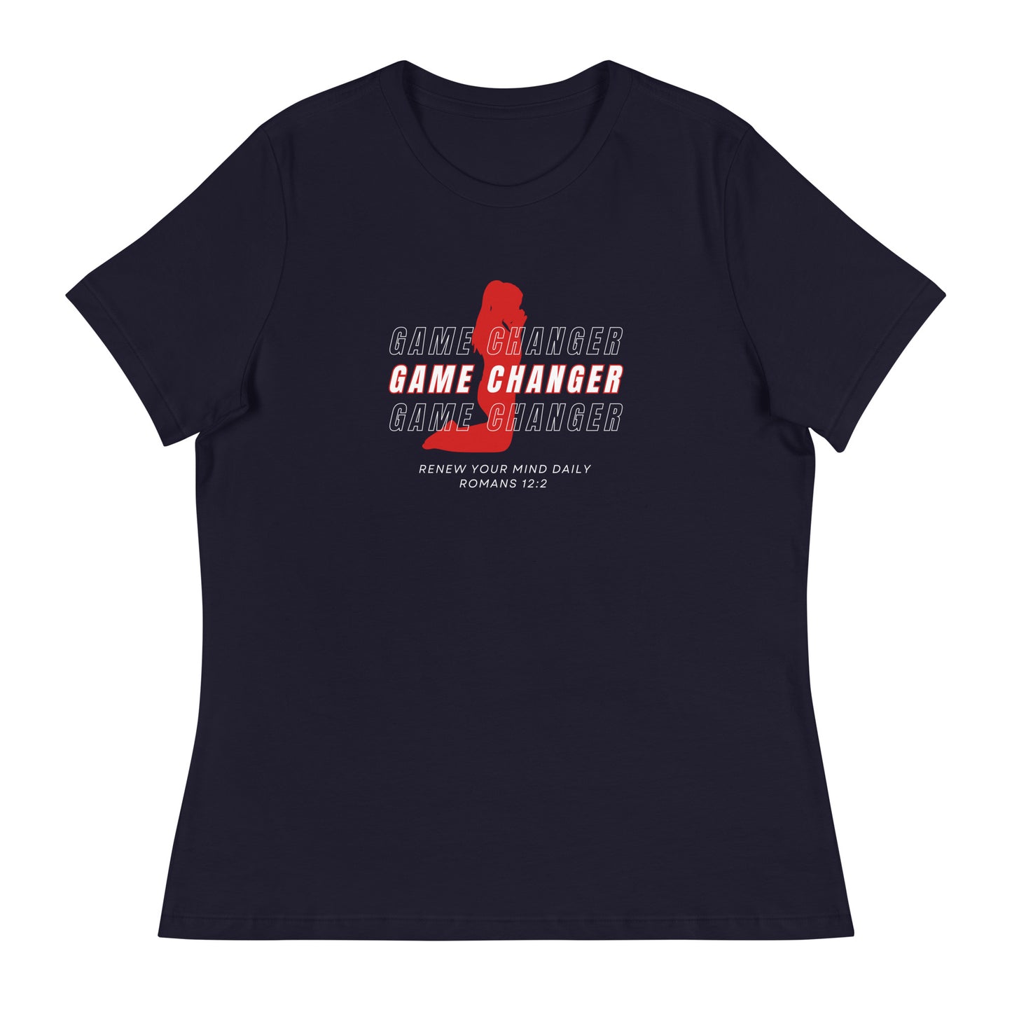 Women's Game Changer Red Print - Relaxed T-Shirt
