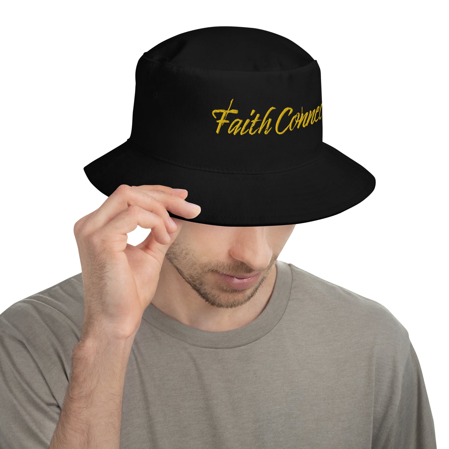 Faith Connects - Bucket Hat - Gold Print