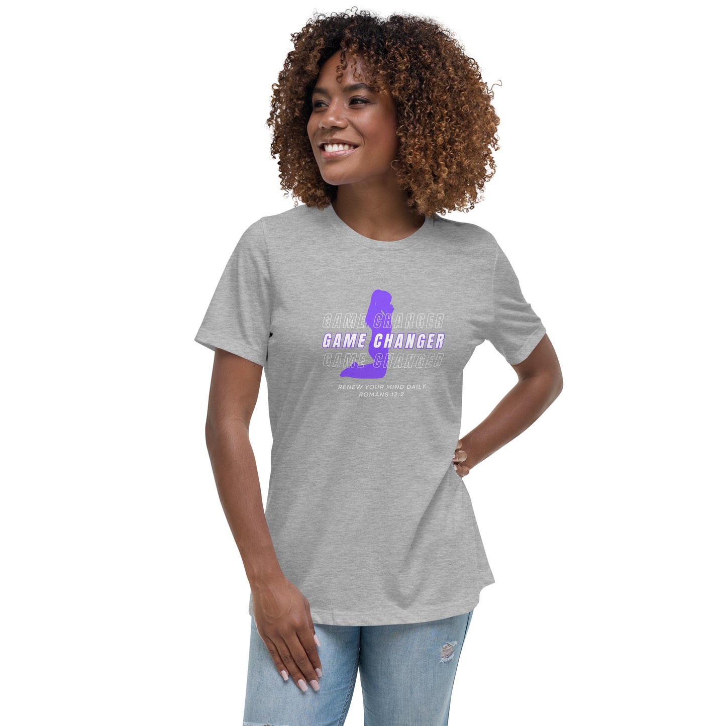 Women's Game Changer Purple Print - Relaxed