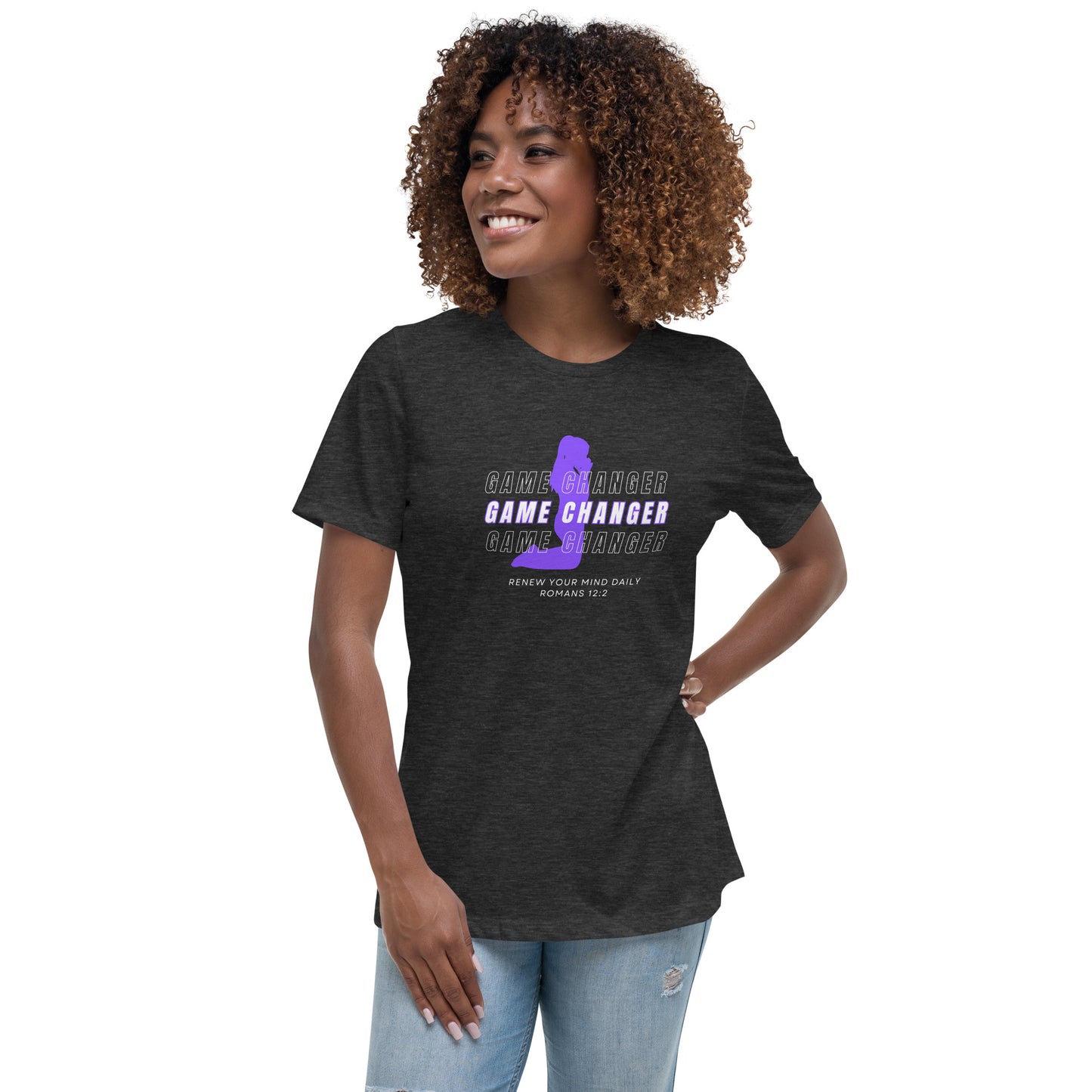 Women's Game Changer Purple Print - Relaxed