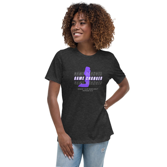 Women's Game Changer Purple Print - Relaxed