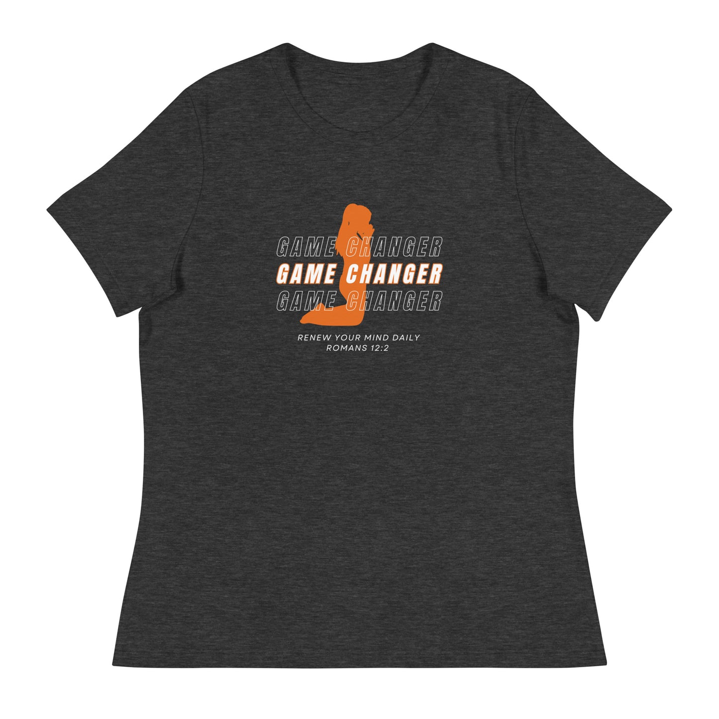 Women's Game Changer Orange Print - Relaxed T-Shirt