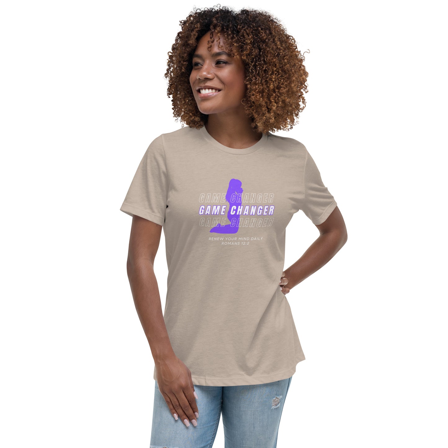 Women's Game Changer Purple Print - Relaxed