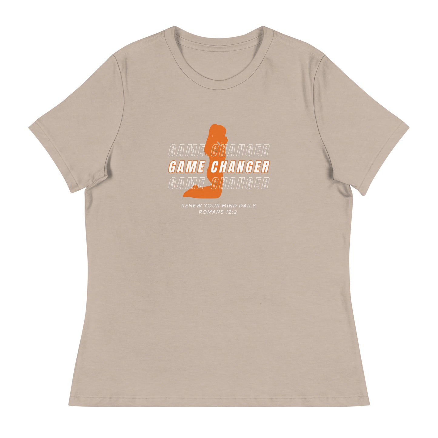 Women's Game Changer Orange Print - Relaxed T-Shirt