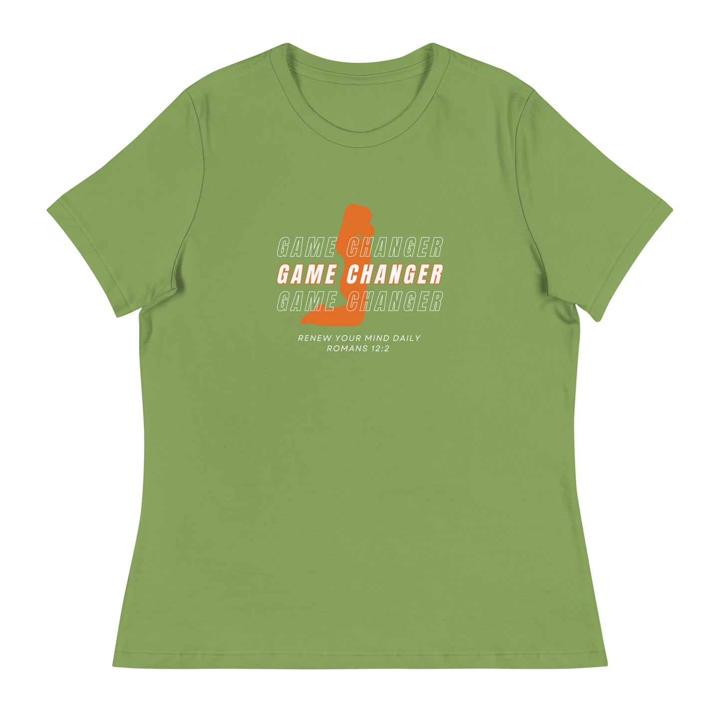 Women's Game Changer Orange Print - Relaxed T-Shirt