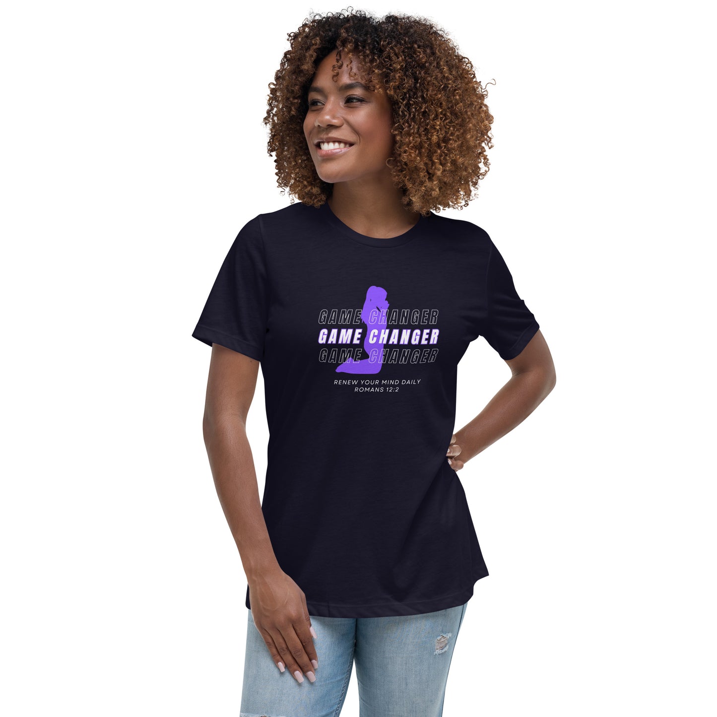 Women's Game Changer Purple Print - Relaxed